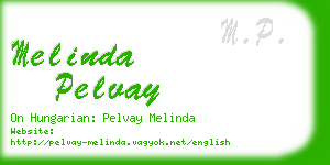 melinda pelvay business card